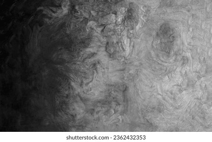 Abstract black and white swirly resin background