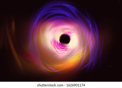 Abstract Blackhole Photo Illustration Made With Light Painting Technic.