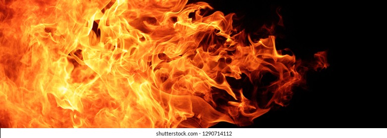 abstract blaze fire flame texture for banner background, 3 x 1 ratio - Shutterstock ID 1290714112
