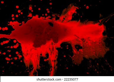 Abstract Blood On Black Background