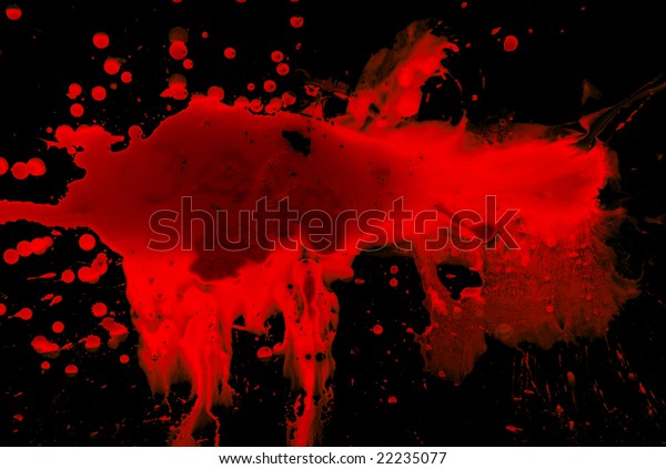 Abstract Blood On Black Background Stock Photo (Edit Now) 22235077