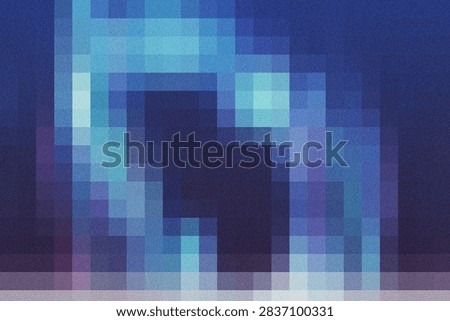 Abstract blue arched shape representing modern architectural structural engineering and urban building design for construction industry themes