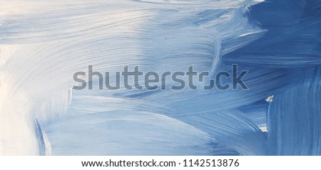 Abstract blue art painting background. Modern art. Contemporary art 