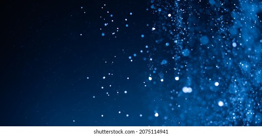 Abstract Blue bokeh defocus glitter blur background. - Shutterstock ID 2075114941