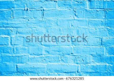 Abstract blue brick wall texture for background