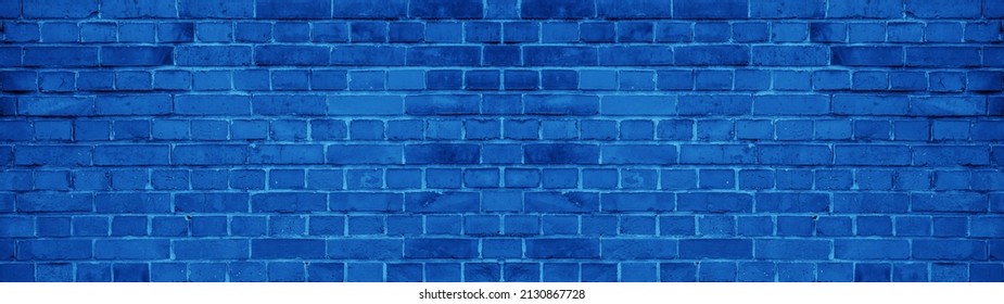 Abstract blue colored colorful painted damaged rustic brick wall brickwork stonework masonry texture background banner panorama pattern template architecture	