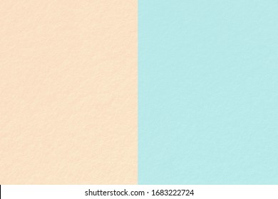 Abstract blue and cream colors felt textured background with copy space for design and decoration. Two tone background fashionable glamorous divided into two parts.