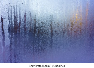  Abstract Blue Frost Background, Closeup Frozen Winter Window Pane Coated Shiny Icy Frost Patterns, Extreme North Low Temperature, Natural Ice Pattern on a Frosty Glass, Cool Winter Abstract Ice Glass