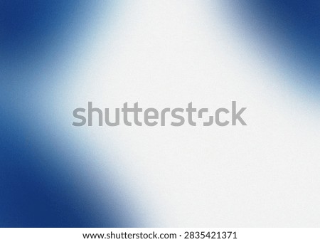 Abstract Blue Gradient Texture Background with White Glow, Smooth Gaussian Blur, Fine Noise Grain and Soft Atmospheric Effect