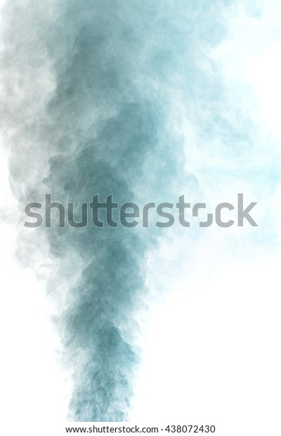 Abstract blue gray water vapor on a white\
background. Texture. Design elements. Abstract art. Steam the\
humidifier. Macro\
shot.