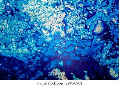 Abstract Blue  Ink Background 