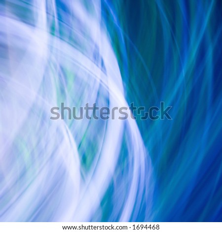 An abstract blue light blur.