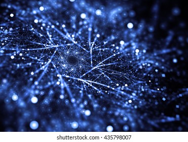 abstract blue particle dust with bokeh effect - Shutterstock ID 435798007