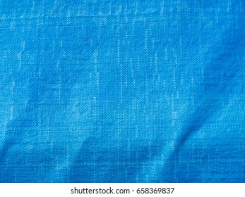 Abstract Blue Plastic Woven Sack Texture