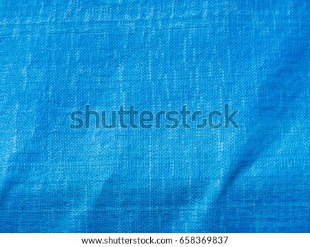 Abstract blue plastic woven sack texture