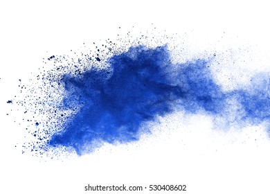 Abstract Blue Powder Splatted Backgroundfreeze Motion Stock Photo ...