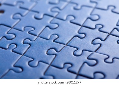 Abstract Blue Puzzle Background