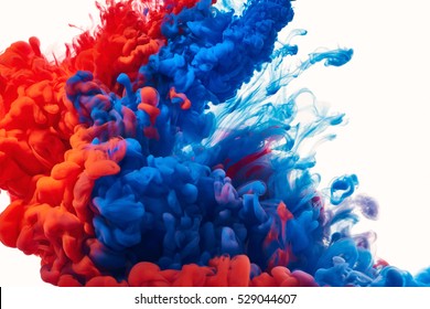 Abstract Blue And Red Paint Splash