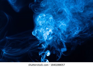 Abstract Blue Smoke Swirls On Black Stock Photo 1840288057 | Shutterstock