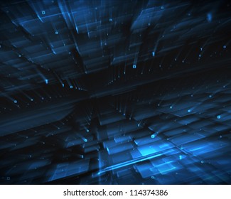 Abstract blue squares background Stock Photo