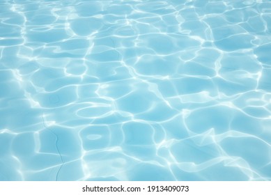 Abstract Blue Texture Of Swimming Pool Water