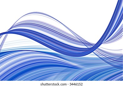 Abstract blue translucent waves.
