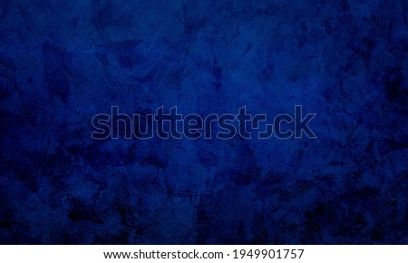 Abstract blue wall or cobalt color polished cement texture grunge stylized dignified background. Navy blue paint concrete stucco wall background empty. Design for banner, decor room, backdrop