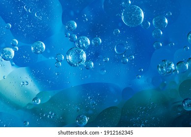 Abstract Blue Water Bubbles Background