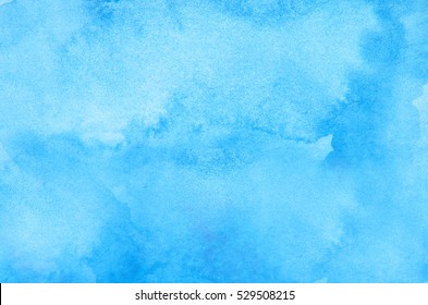 Abstract blue watercolor background - Shutterstock ID 529508215