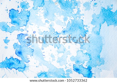 Abstract blue watercolor crack spread background use as a visual and design.