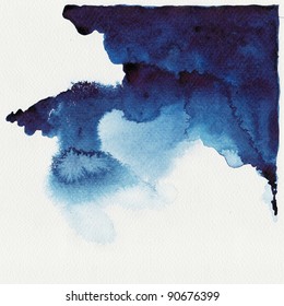 Abstract blue watercolor high resolution