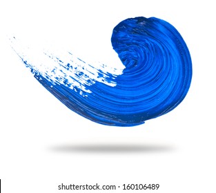 Abstract Blue Wave Brush Stroke