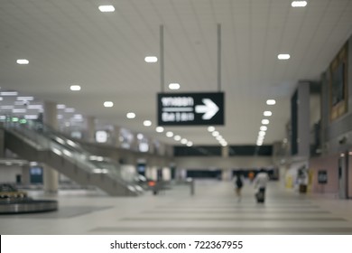 Abstract Blur Airport Interior For Background