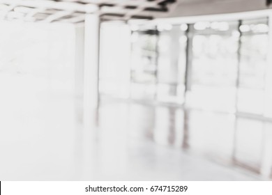 Abstract Blur Background Of Fitness Center Corridor, Shallow Depth Of Focus.