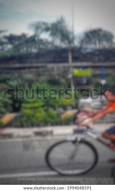 abstract blur\
background roadside florist\
booth