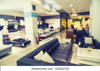 Abstract Blur Background Of Sofa Furniture Store For Sale - Can Use To Display Or Montage On Product