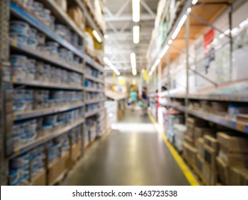 abstract blur background of store for home improvement and DIY