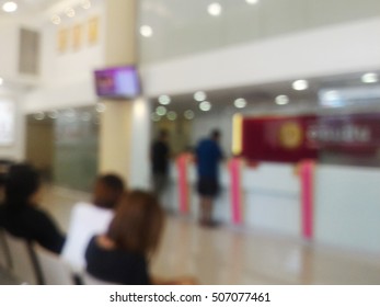 Abstract Blur Bank Counter Service Background