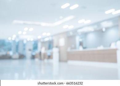Abstract blur beautiful luxury hospital  interior for backgrounds
