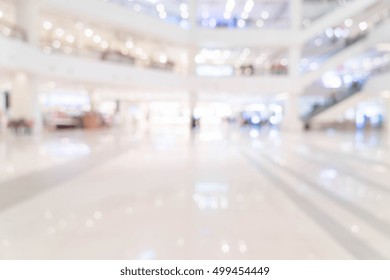 Abstract Blur Beautiful Luxury Shopping Mall Center And Shop Retail Store For Background