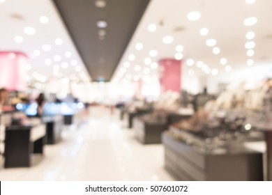 Abstract Blur Beautiful Luxury Shopping Mall And Retail Store Interior For Background