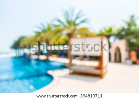 Abstract blur beautiful luxury swimming pool in hotel resort