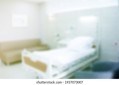 Abstract Blur Beautiful Room Luxury Hospital And Clinic Interior For Background,Patient Room And Insurance Concept.