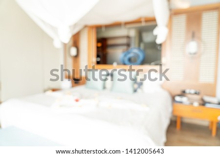 abstract blur in bedroom for background