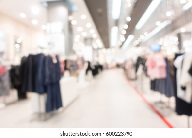 Abstract blur and bokeh beautiful luxury shopping mall and department store interior for background