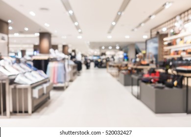 Abstract Blur Bokeh Light In Beautiful Luxury Shopping Mall And Retail Store Interior For Background