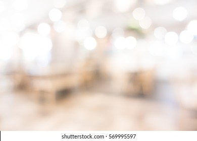 Abstract blur and bokeh shopping mall and retails store interior for background