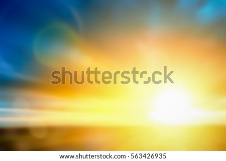 Abstract Blur bokeh of sunshine beach nature scenery background concept for ramadan 2018, holy spirit and christian theme, Wind pattern in summer Sunset Diwali. Book cover of mormon easter no people.
