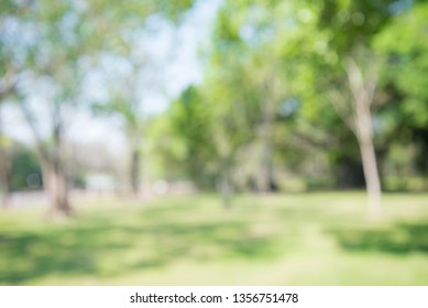 Abstract Blur City Park Bokeh Background - Green Nature Or Save Environmental Concept