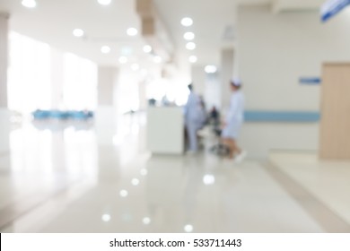 Abstract blur clinic or hospital interior for background